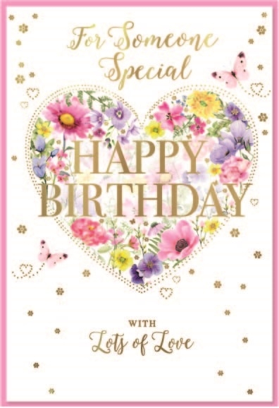 SOMEONE SPECIAL CARDS,Female 6`s Floral Heart