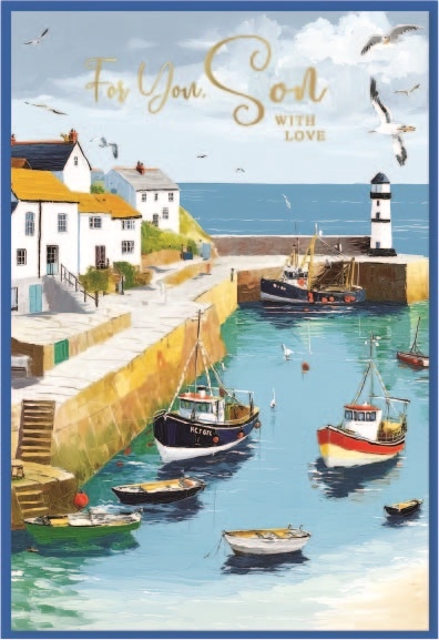 BIRTHDAY CARDS,Son 6`s Harbour Scene