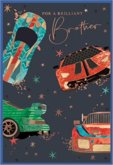 BIRTHDAY CARDS,Brother 6`s Sports Cars
