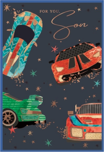 BIRTHDAY CARDS,Son 6`s Sports Cars