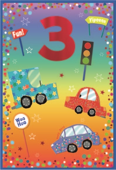 AGE 3 CARDS,Male 6`s Cars & Vans