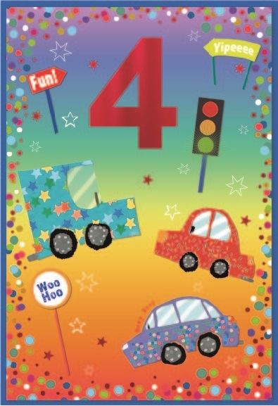AGE 4 CARDS,Male 6`s Cars & Vans
