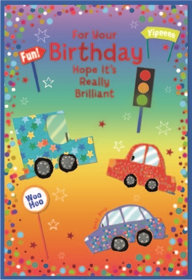 BIRTHDAY CARDS,Open 6`s Cars & Vans