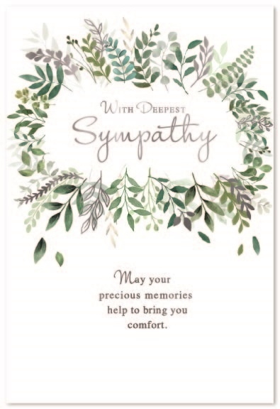 SYMPATHY CARDS,6`s Foliage Wreath