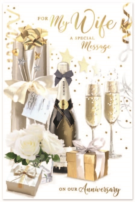 ANNIVERSARY CARDS,Wife 6`s Presents & Bubbly