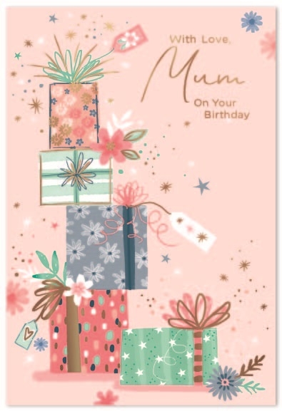 BIRTHDAY CARDS,Mum 6`s Floral Presents