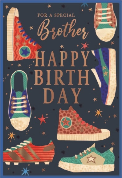 BIRTHDAY CARDS,Brother 6`s Assorted Footwear