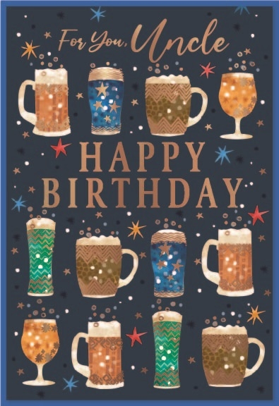 BIRTHDAY CARDS,Uncle 6`s Beer Glasses