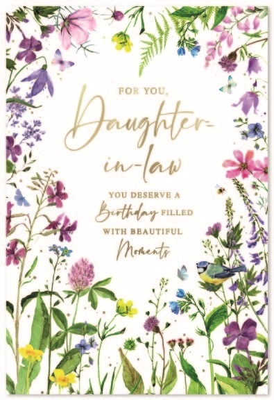 BIRTHDAY CARDS,Daughter in Law 6`s Wild Flowers