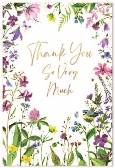THANK YOU CARDS,6`s Wild Flowers