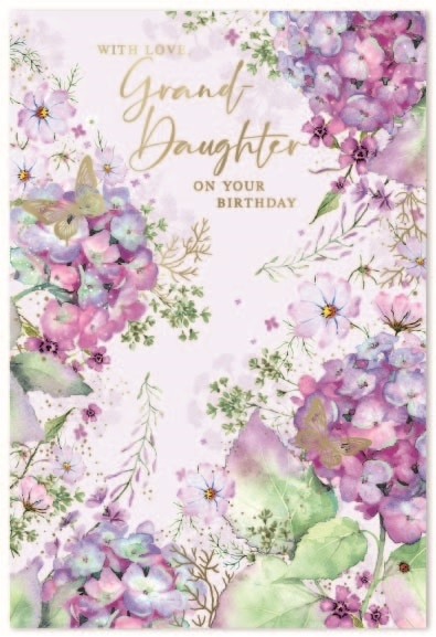 BIRTHDAY CARDS,Granddaughter 6`s Floral