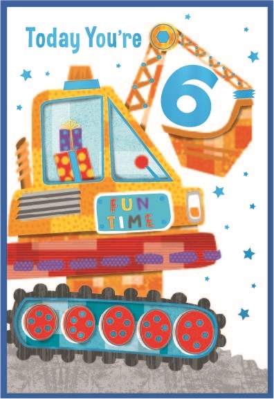 AGE 6 CARDS,Male 6`s Digger