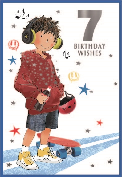 AGE 7 CARDS,Male 6`s Fashion & Skateboard