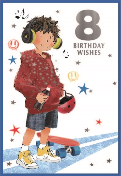 AGE 8 CARDS,Male 6`s Fashion & Skateboard