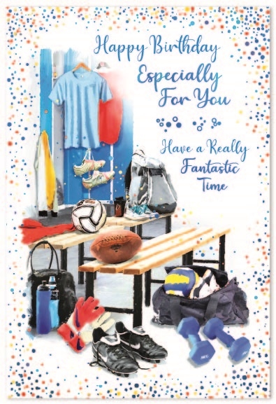 BIRTHDAY CARDS,Open 6`s Gym Locker Multi Sports