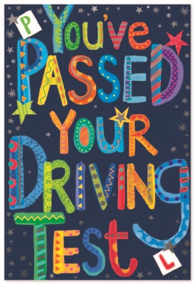 DRIVING TEST PASS CARDS,6`S Male Text