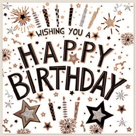 BIRTHDAY CARDS,Open 6`s Stars & Candles