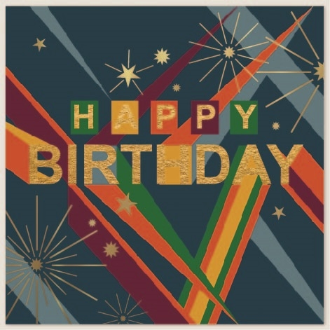 BIRTHDAY CARDS,Open 6`s Stars & Shapes