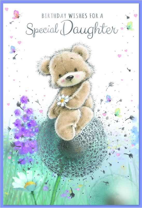 BIRTHDAY CARDS,Daughter Teddy on Dandelion [Packs Only]