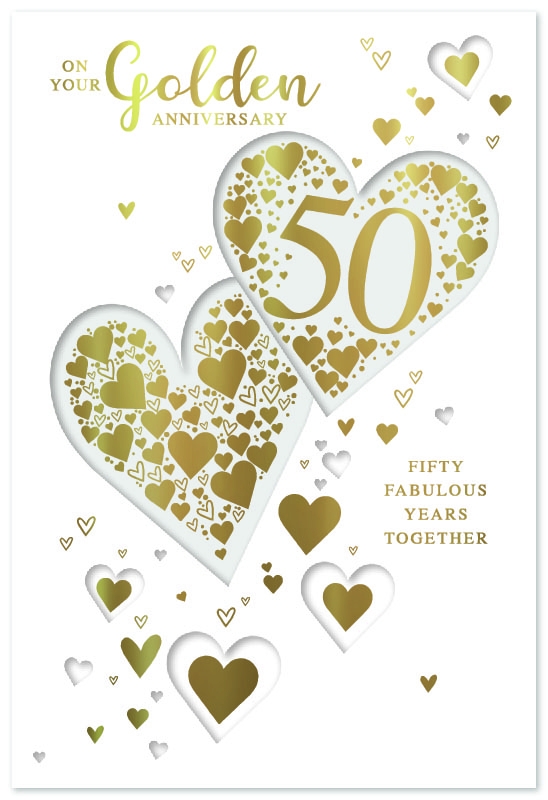 ANNIVERSARY CARDS,Your Golden Hearts [Packs Only]