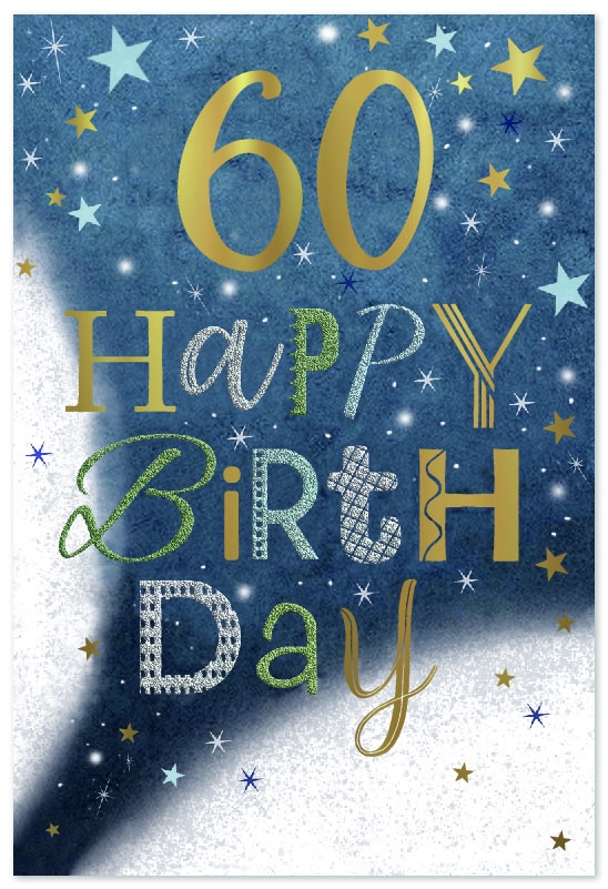 AGE 60 CARDS,Text & Stars [Packs Only]