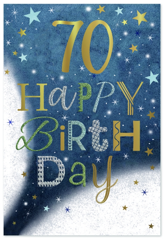 AGE 70 CARDS,Text & Stars [Packs Only]