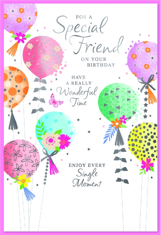 SPECIAL FRIEND CARDS, Multicoloured Balloons [Packs Only]
