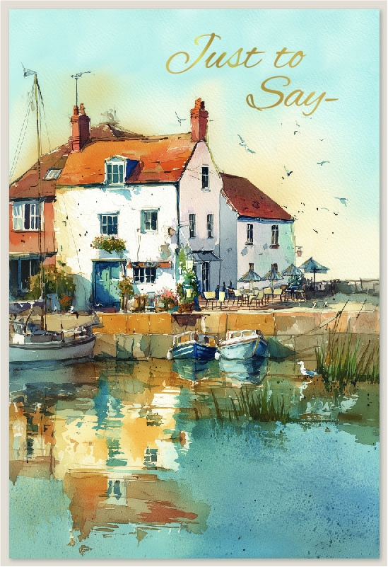 BLANK CARDS, Harbourside Pub & Boats [Packs Only]