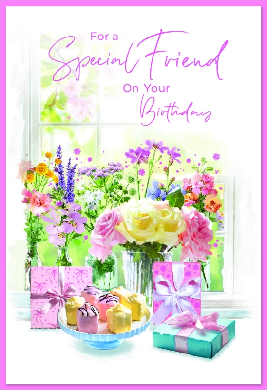 SPECIAL FRIEND CARDS, Flowers, Presents & Cakes [Packs Only]