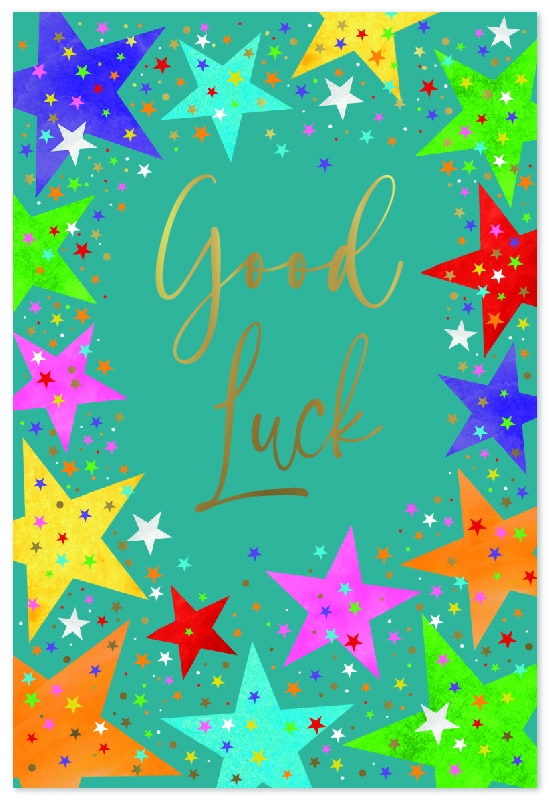 GOOD LUCK CARDS, Multicoloured Stars [Packs Only]