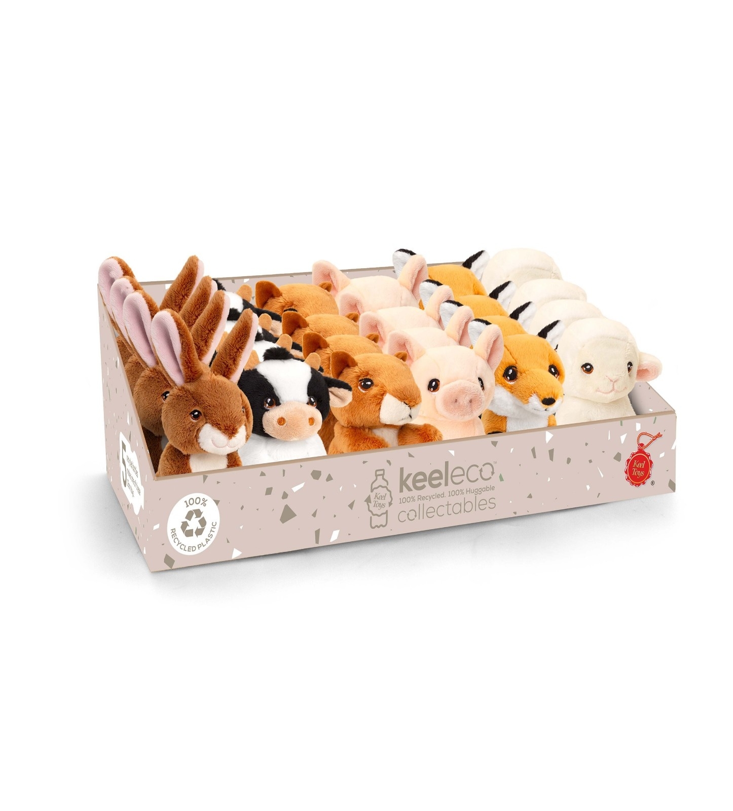 FARM ANIMALS,Collectables,14cm 6 Assorted CDU (Keeleco) [Packs Only]