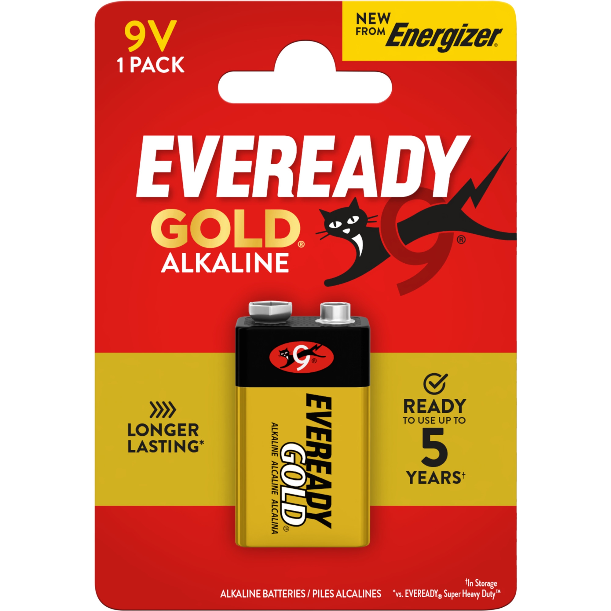 EVEREADY GOLD Alkaline Battery 9V I/cd [Splittable]