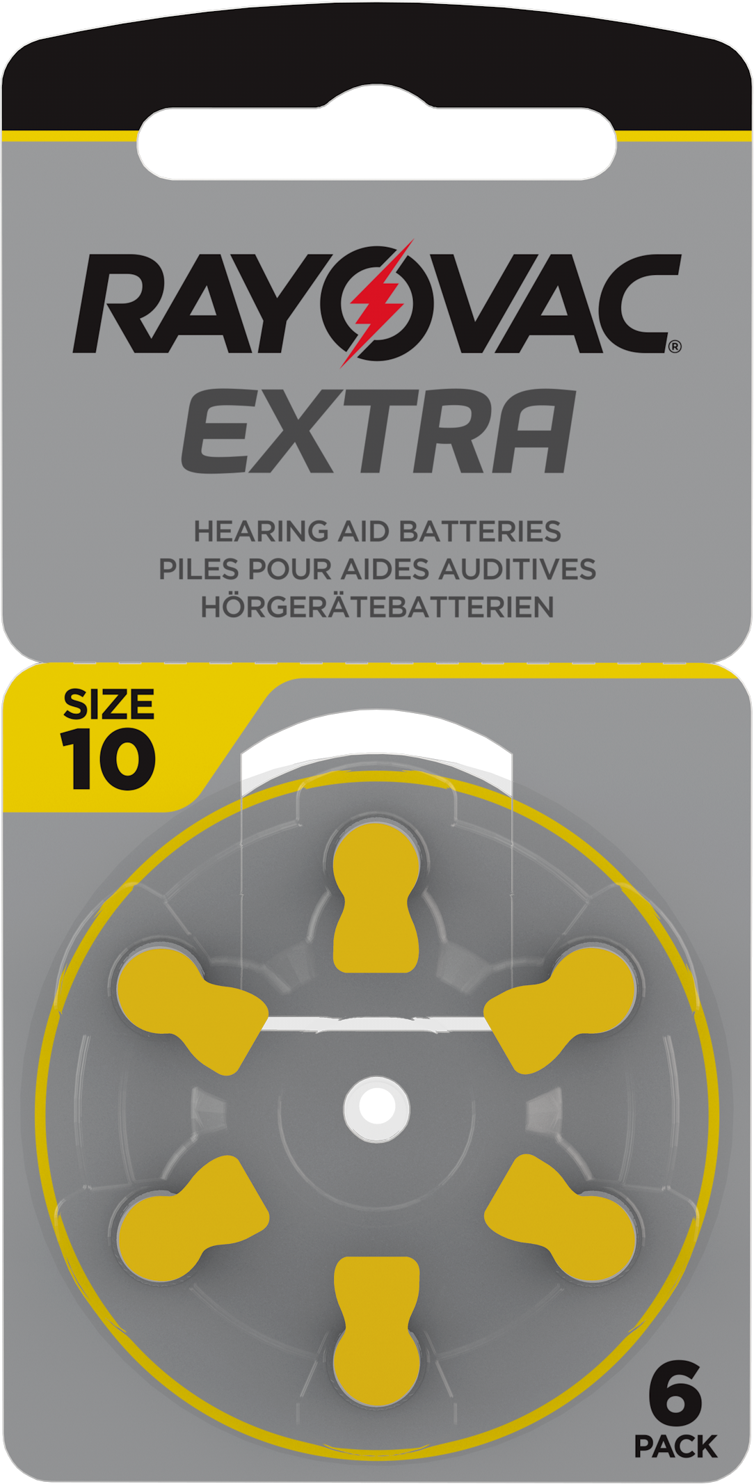 HEARING AID BATTERIES,Rayovac PR70 ZA10 Size 10 6`s I/cd [Splittable]