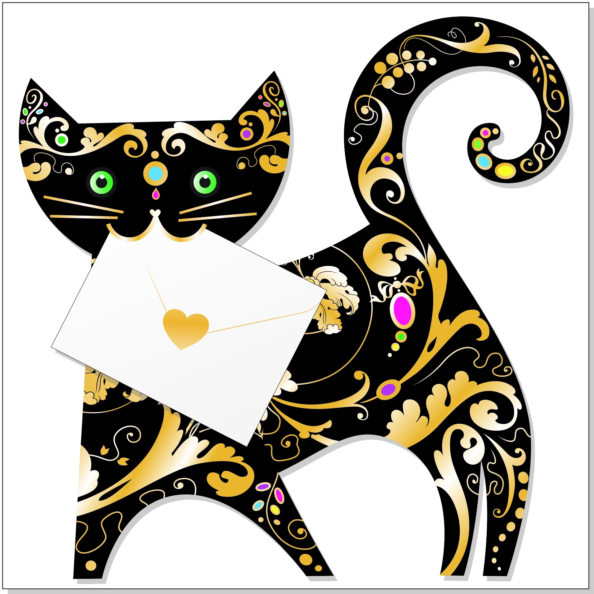 BLANK CARDS,3D,Cat Paris [Packs Only]
