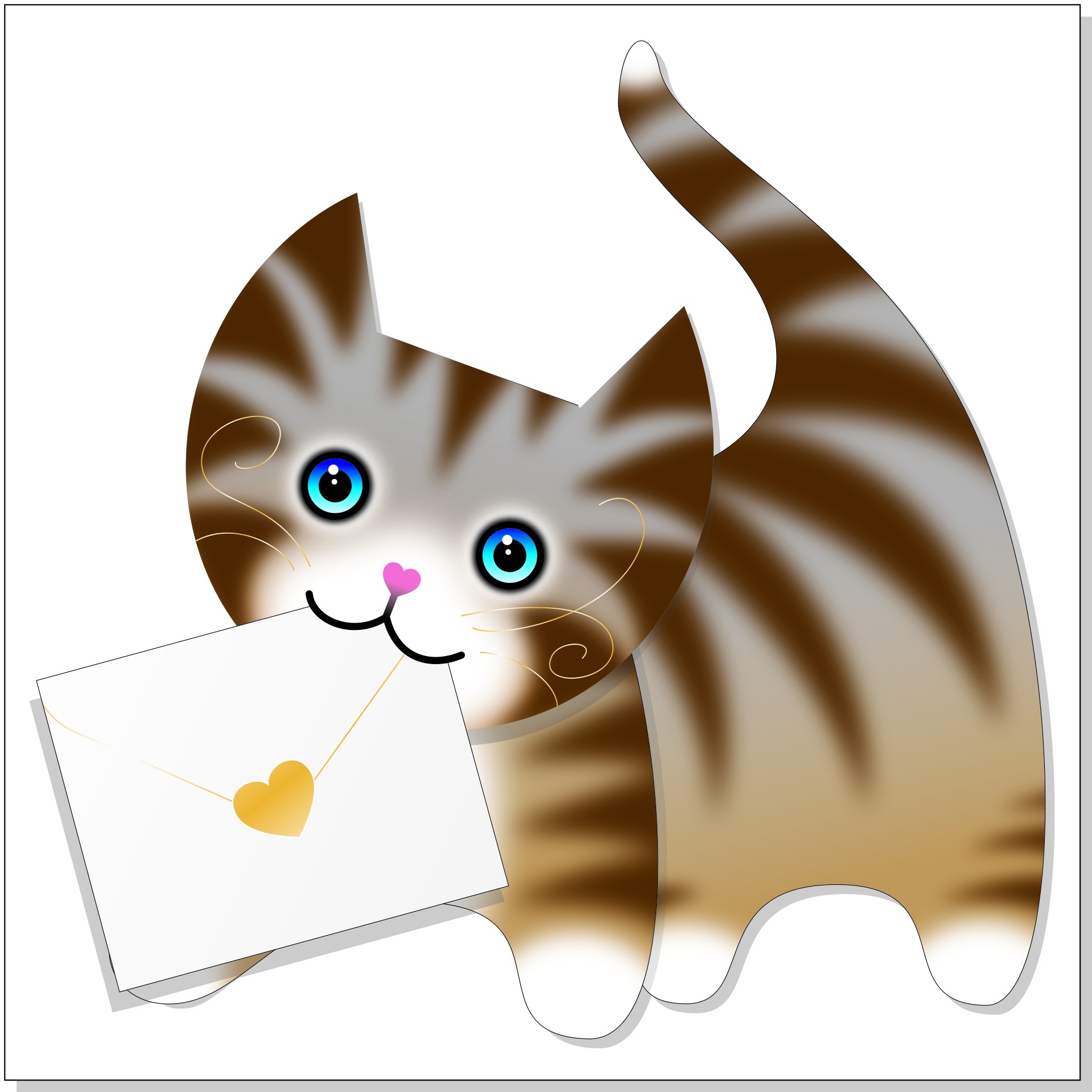 BLANK CARDS,3D,Cat Tabby [Packs Only]