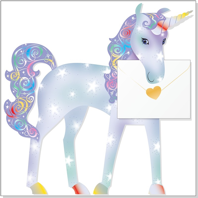 BLANK CARDS,3D,Fantasy Unicorn [Packs Only]
