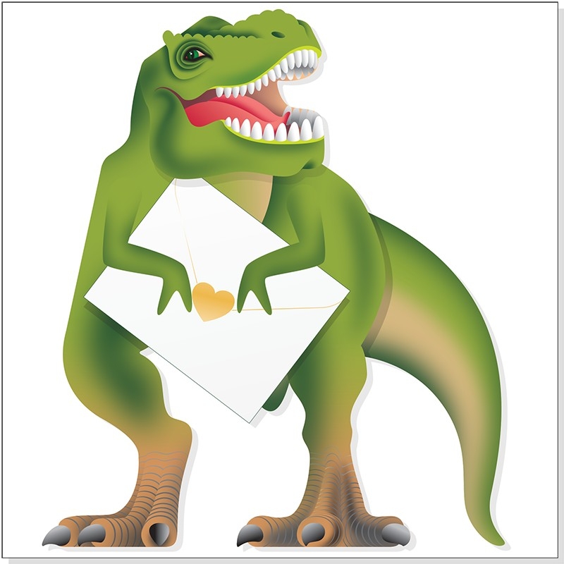 BLANK CARDS,3D,Dinosaur T Rex [Packs Only]