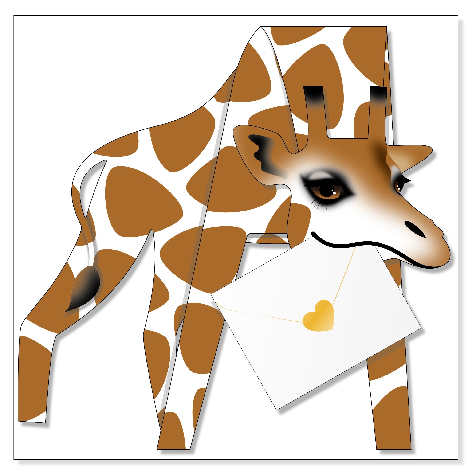 BLANK CARDS,3D,Giraffe (Hi!) [Packs Only]