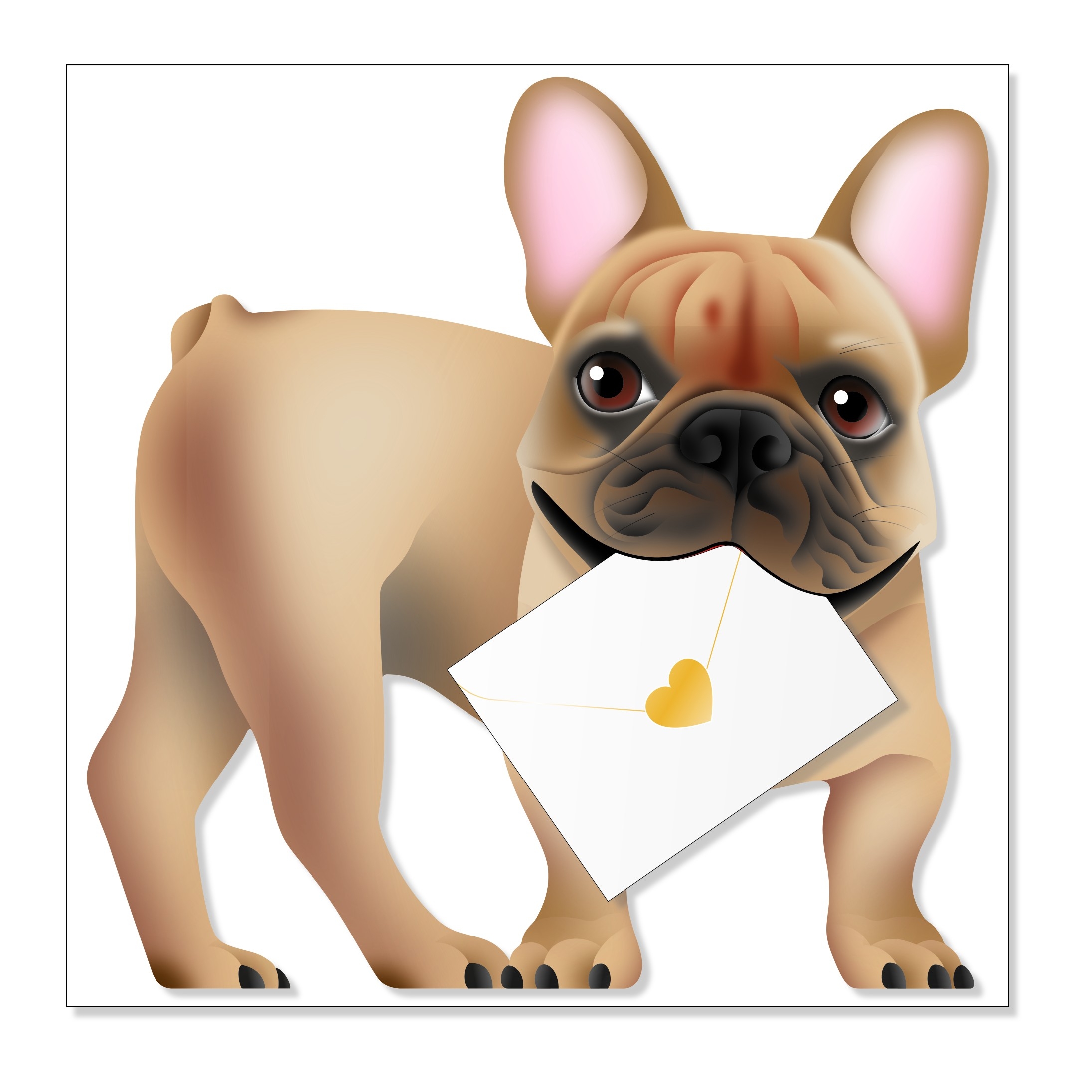 BLANK CARDS,3D,French Bulldog (Frenchie) [Packs Only]