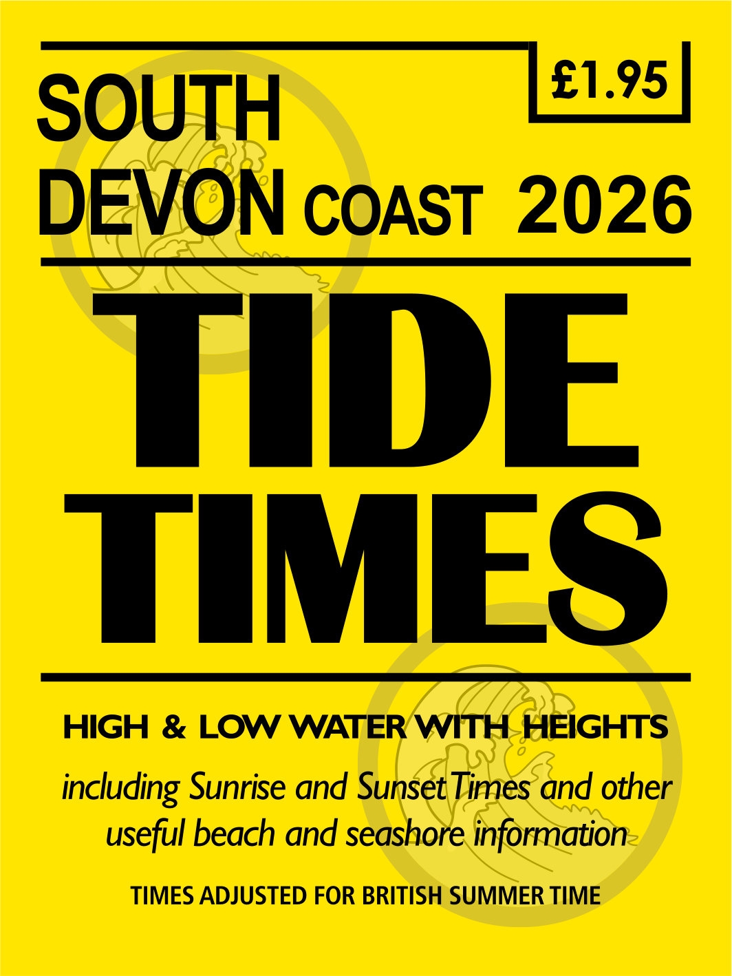 TIDE TIMES,South Devon Coast 2026 (based on Dartmouth) [Splittable]