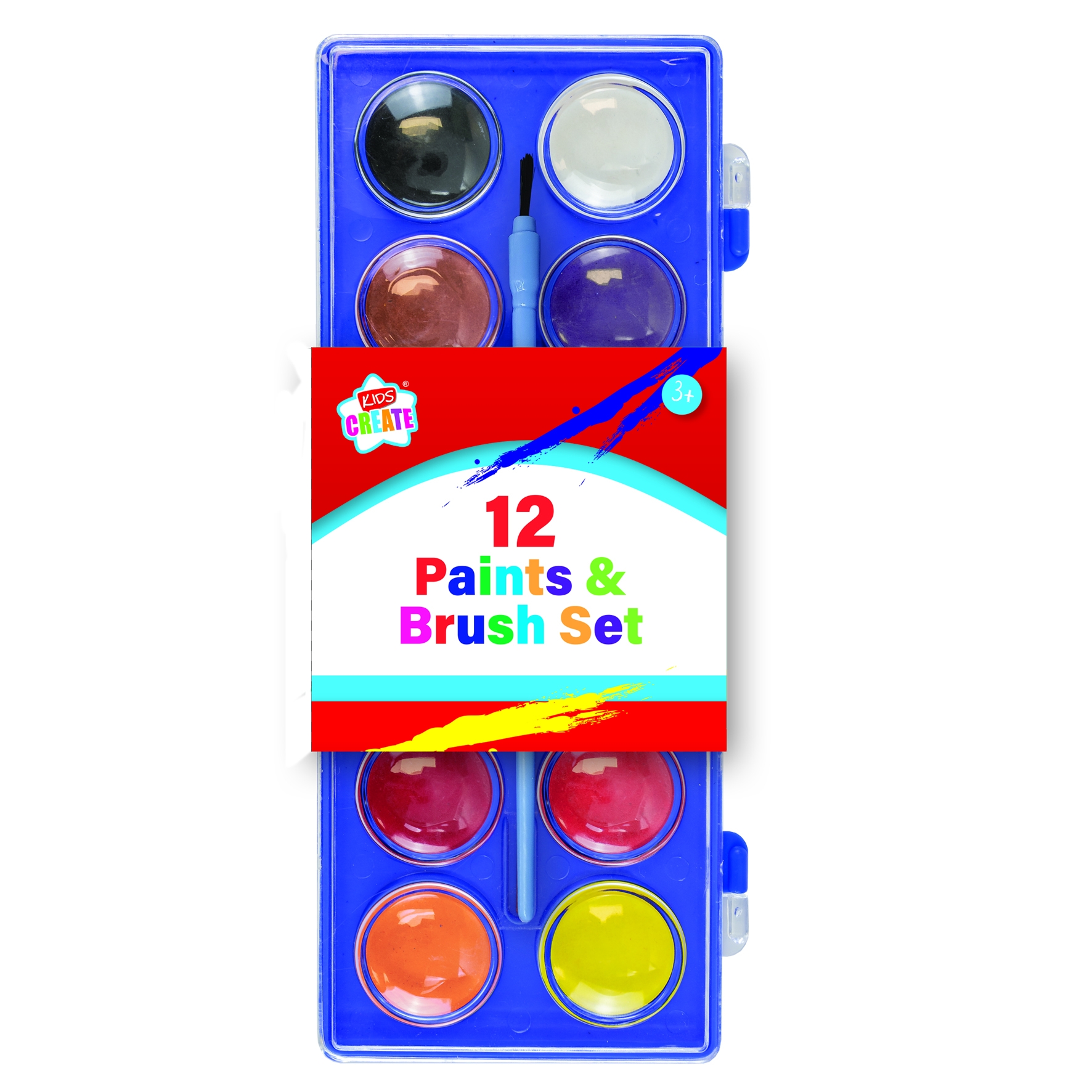 PAINT BOX,12`s + Brush H/pk [Packs Only]