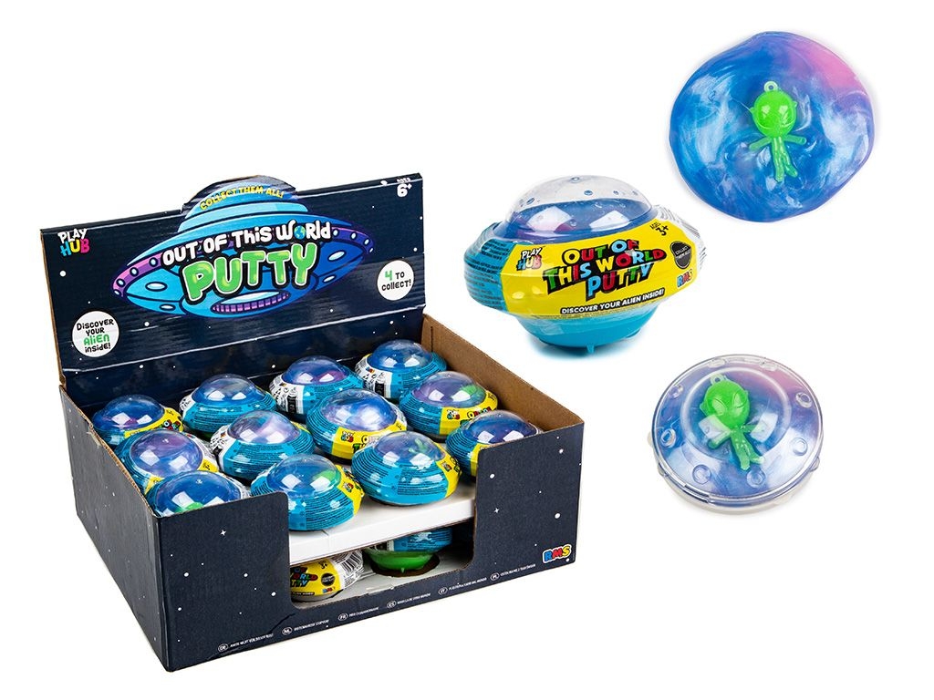 OUT OF THIS WORLD PUTTY,100gm 4 Asst.Colours, CDU [Packs Only]