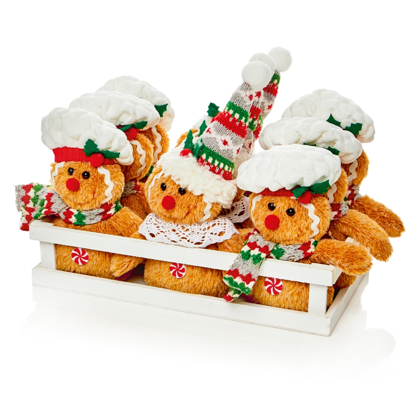 TREE DECORATION,Plush Gingerbread 18cm 2 Assorted CDU [Splittable]