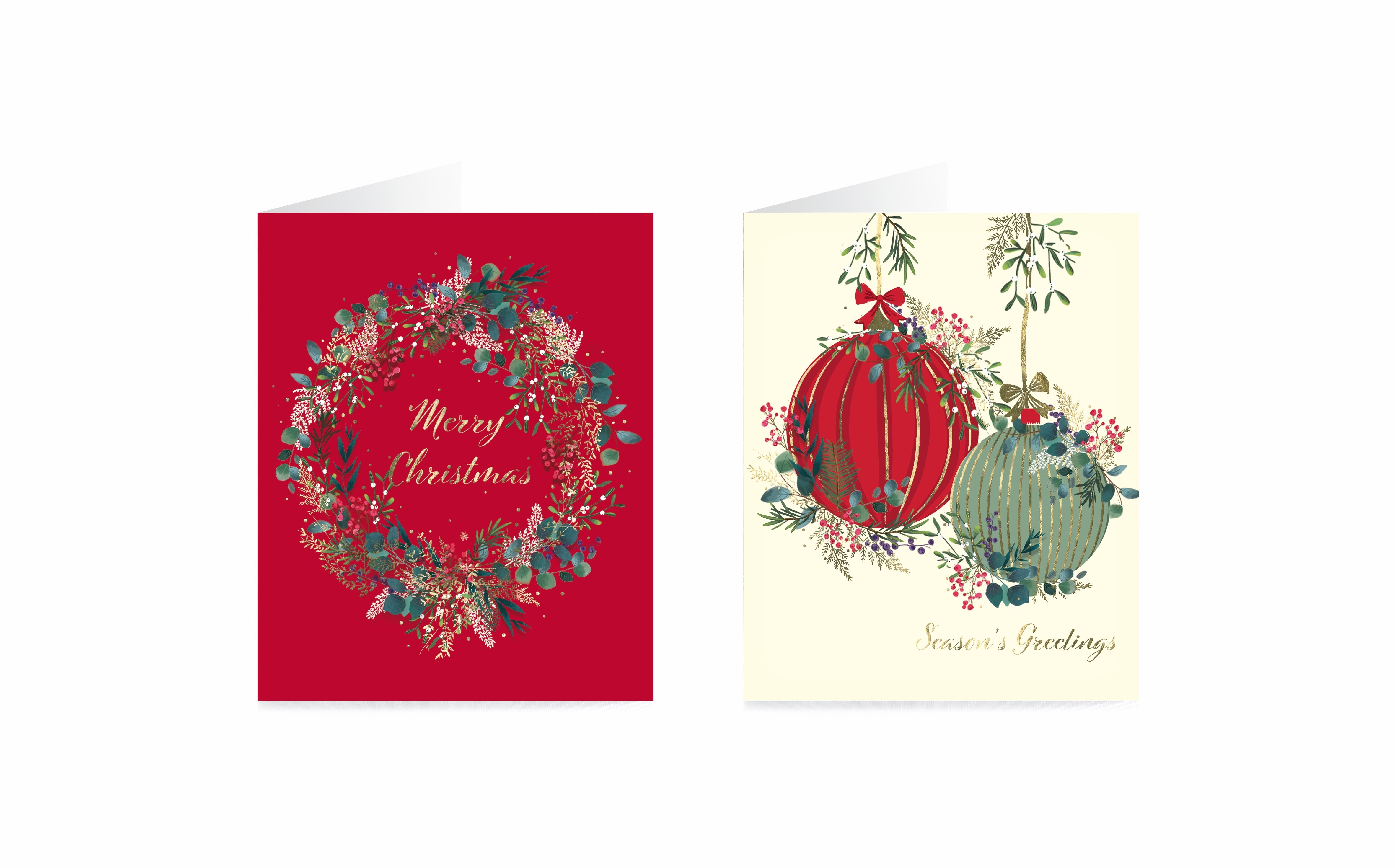 BOXED CARDS,Foliage Baubles 20`s [Splittable]
