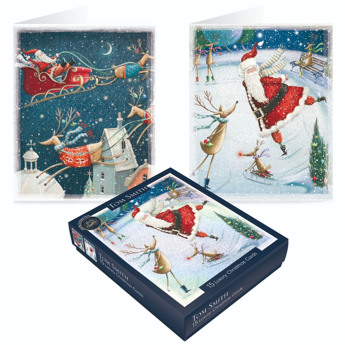 BOXED CARDS,Whimsical Santa 20`s (Bulk) [Packs Only]