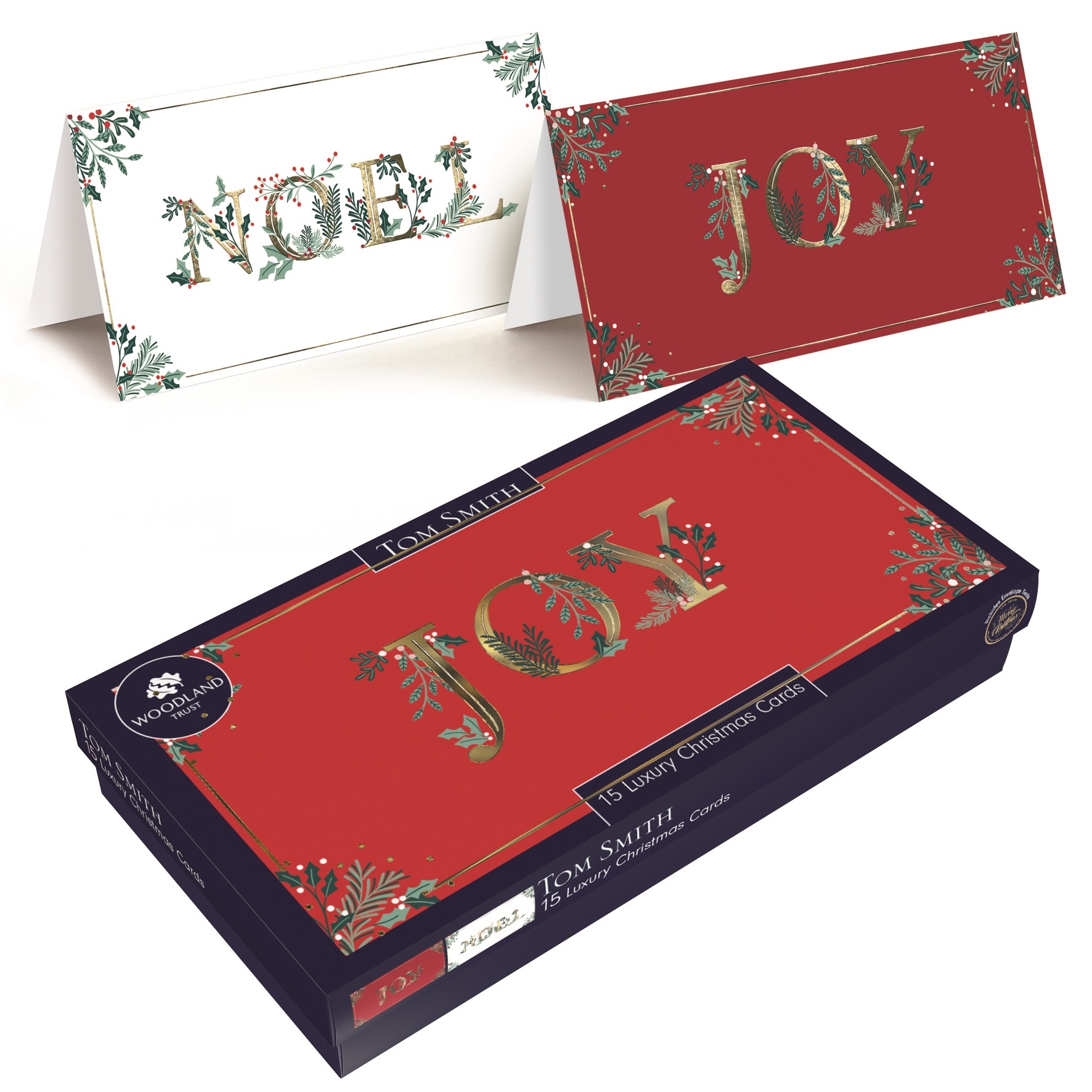 BOXED CARDS,Foliage Text Slim 15`s (Bulk) [Packs Only]