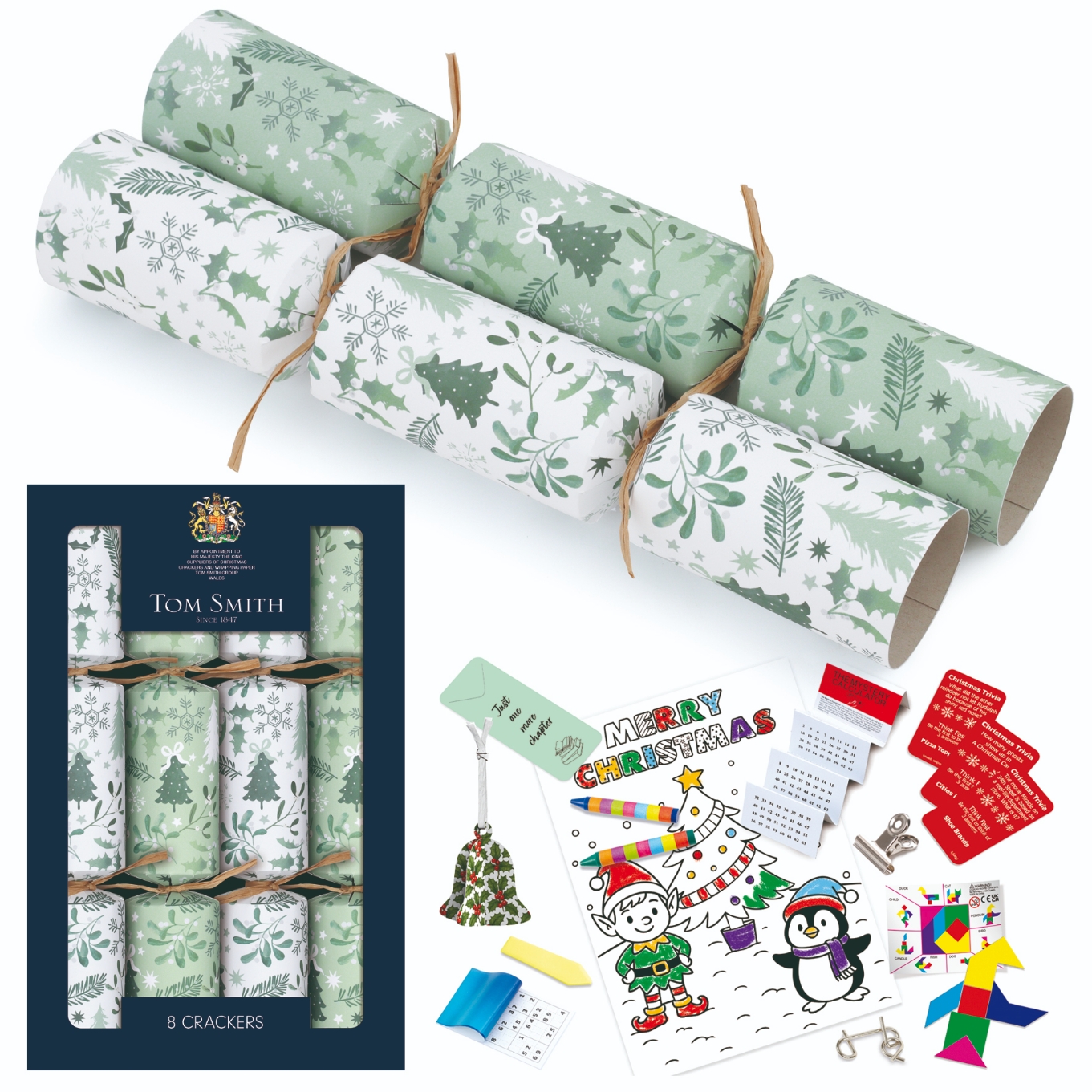 CRACKERS,31cm Mistletoe Mix 8`s [Splittable]