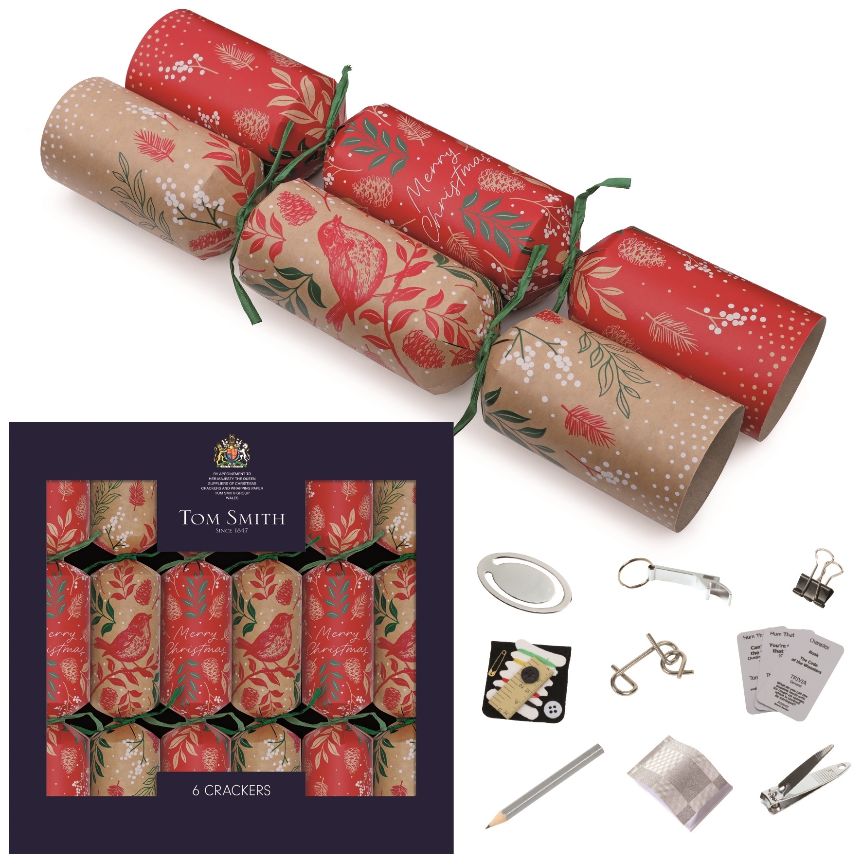 CRACKERS,35cm Red Robin 6`s