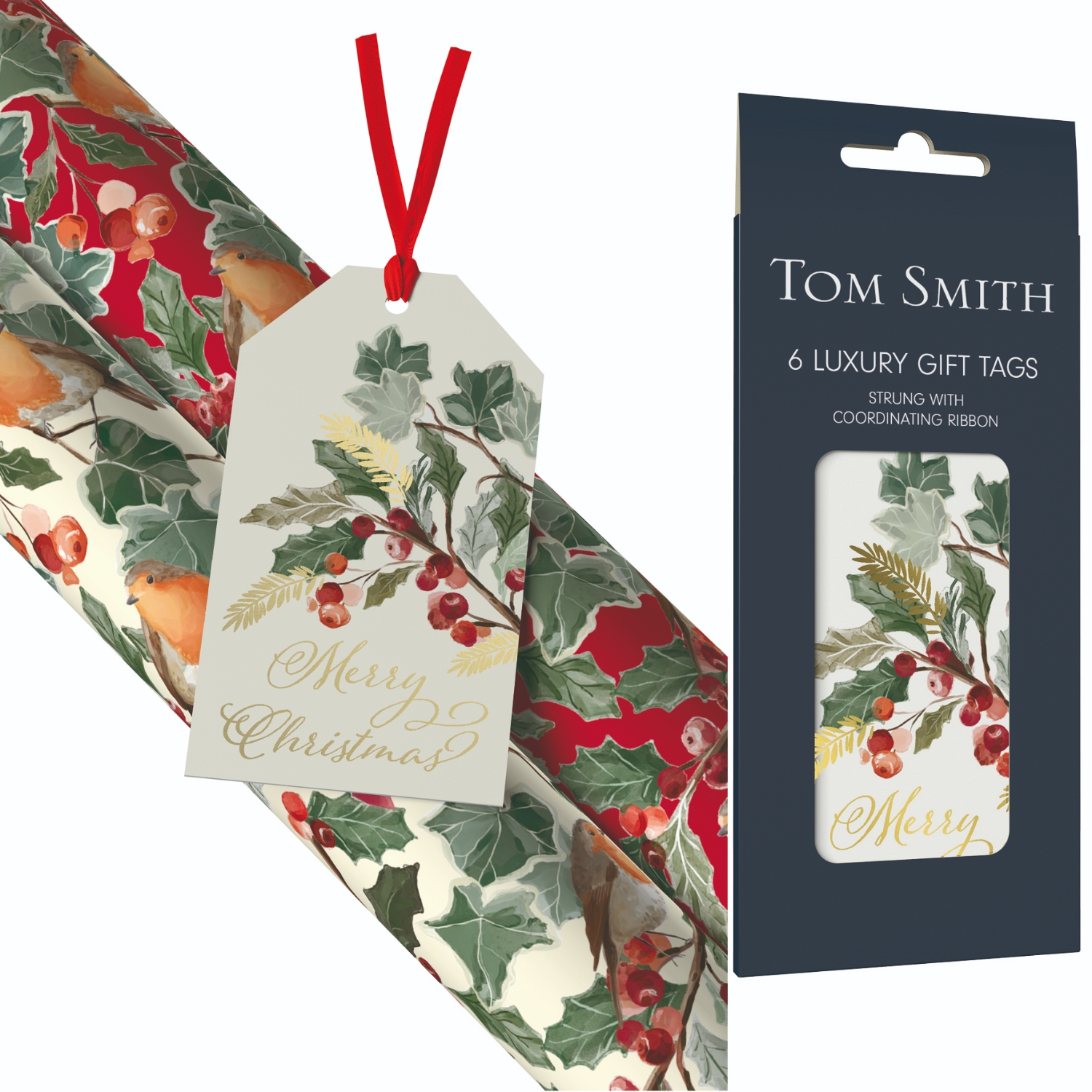 XMAS TAGS,The Christmas Nest l 6`s H/pk [Packs Only]