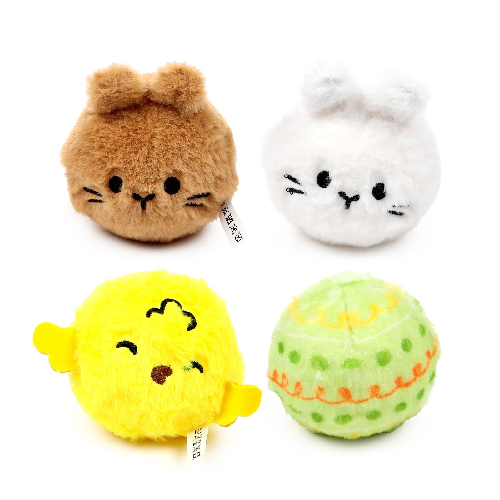 BOUNCY BALL,Plush High Bounce CDU 9cm 4 Assorted[Packs Only]